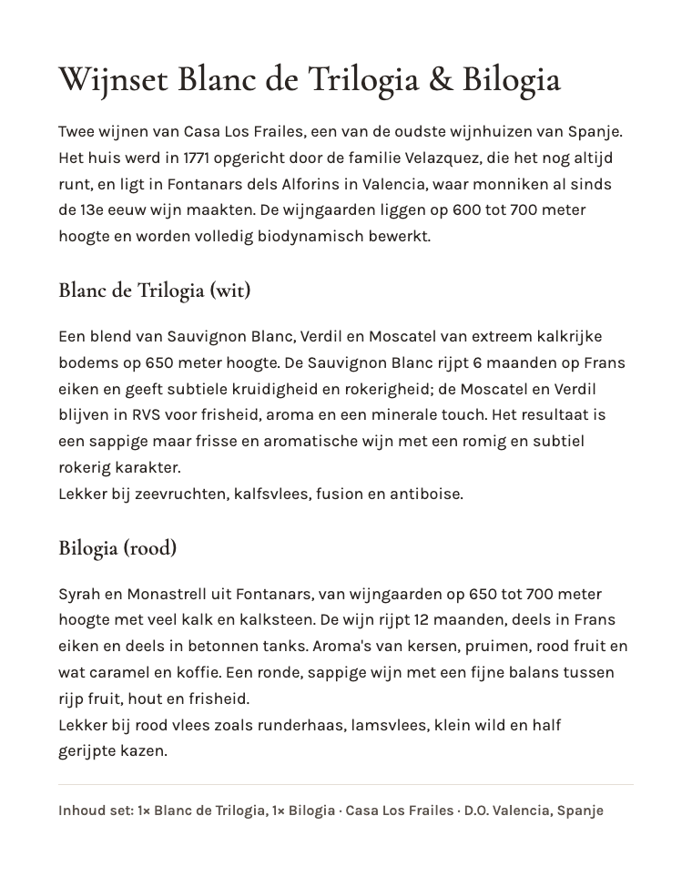 Wijnset 2026: Blanc de Trilogia & Bilogia - Afbeelding 4