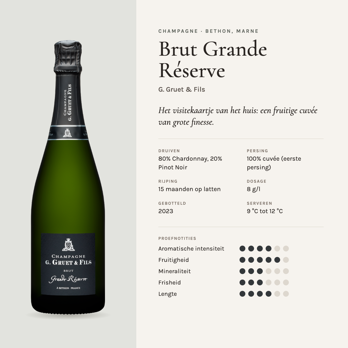 Champagne: Brut Grande Réserve – 3 Flessen